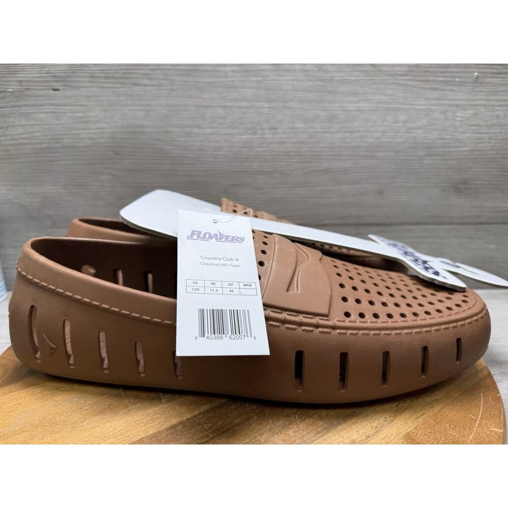 Floafers Country Club Driver 2.0 Loafers Men's Chestnut Perforated Shoes Size 12